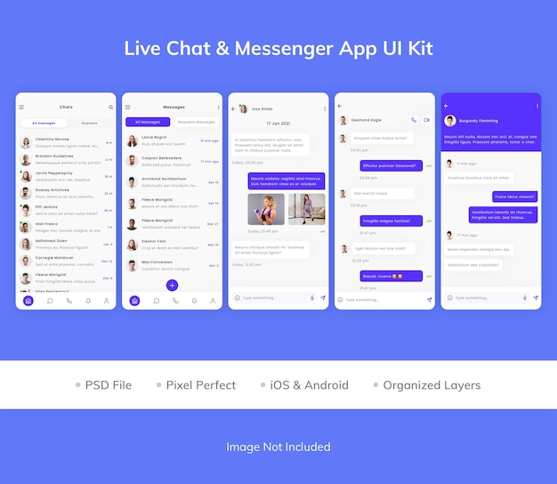 Live Chat amp Messenger App UI Kit