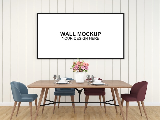 Living Room Interior House  Mockup Floor Furniture Background, Minimalist Design copy space Template PSD