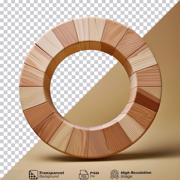 PSD loading circular wood symbol isolated on transparent background