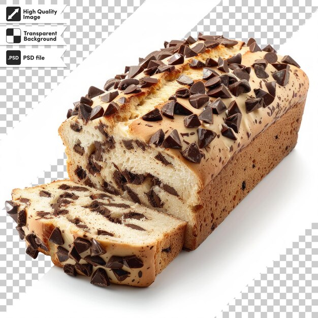 PSD a loaf of bread with chocolate chips and a picture of a loaf of a loaf of bread