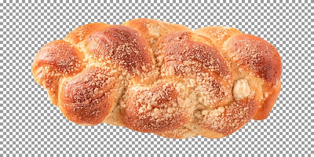 A loaf of bread with a crumb on transparent background