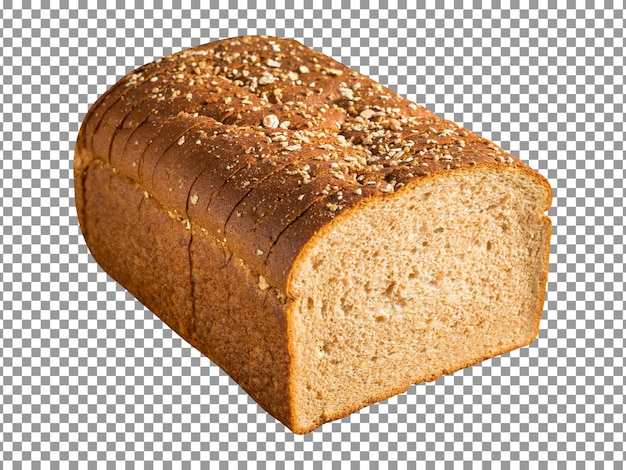 Loaf of bread with sesame seeds on transparent background