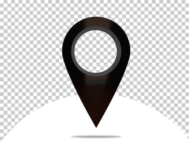 location map black pin 3d pointer