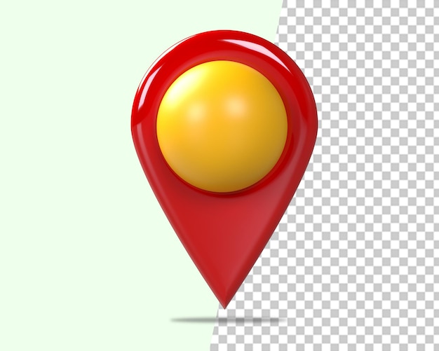 Location pin 3d icon isolated background