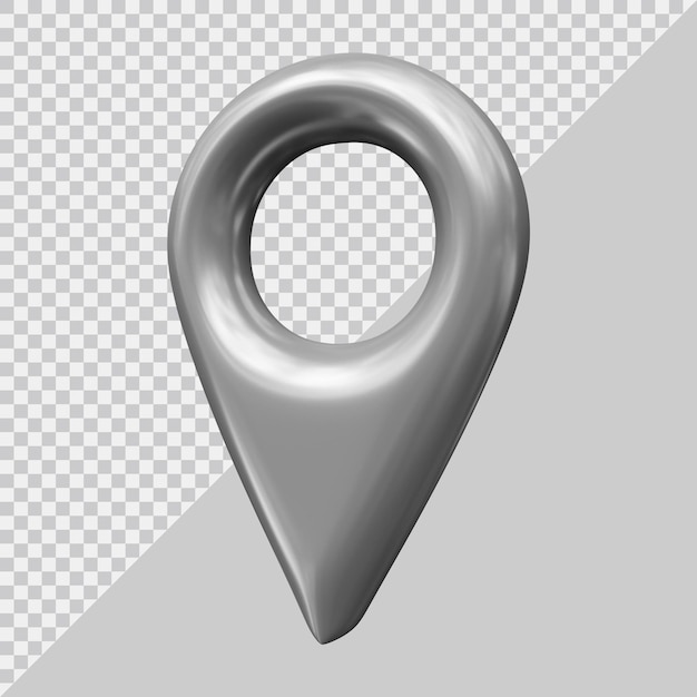 Location pin icon with 3d modern style