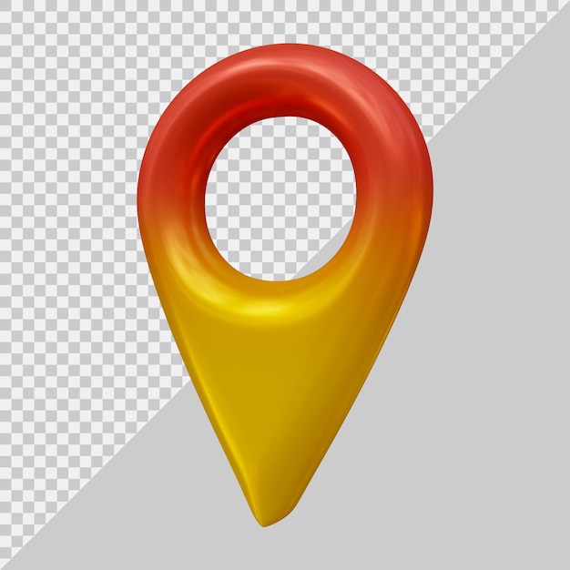 Location pin icon with 3d modern style