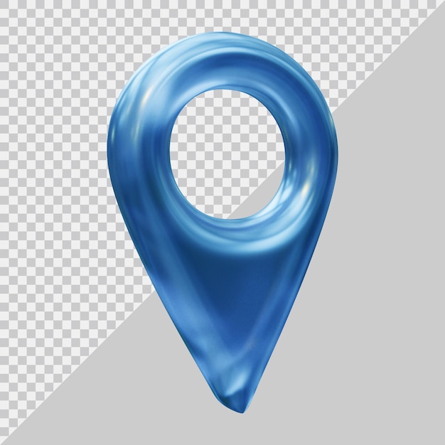 Location pin icon with 3d modern style