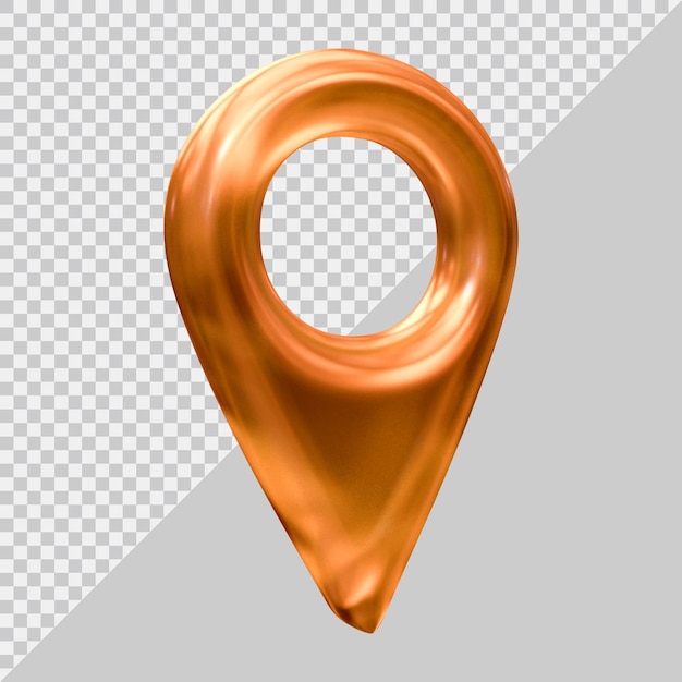 Location pin icon with 3d modern style