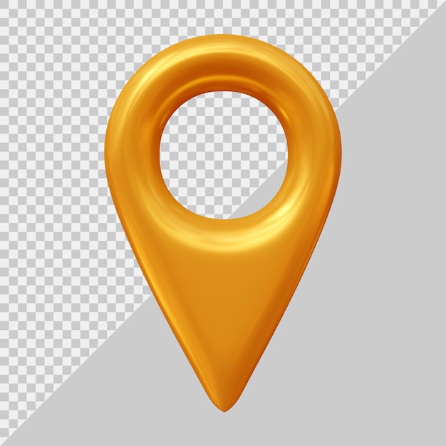 Location pin icon with 3d modern style