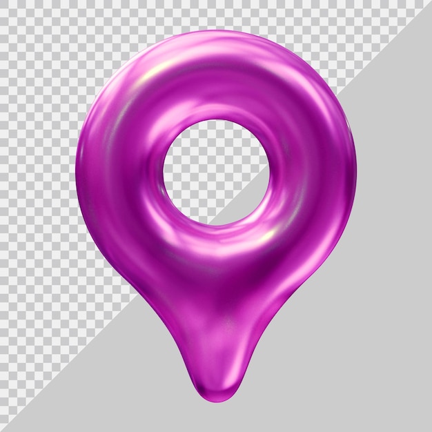 Location pin icon with 3d modern style