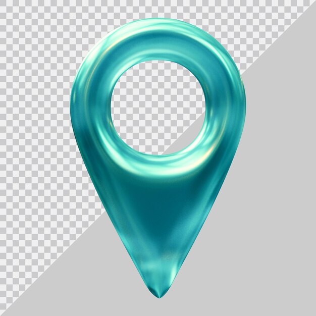 Location pin icon with 3d modern style