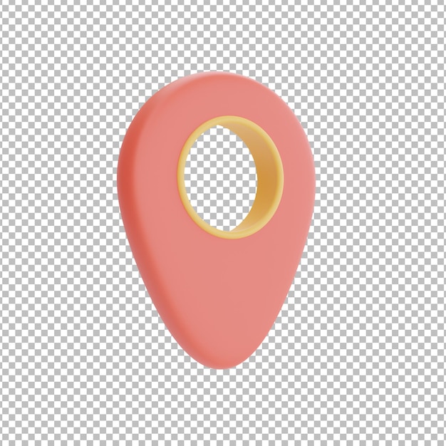 Location pin isolated on light background holiday vacation Time to travel 3d rendering