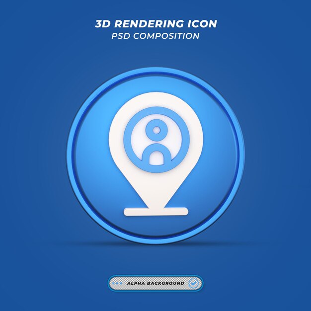 Location and Place Holder Icon in 3D Rendering