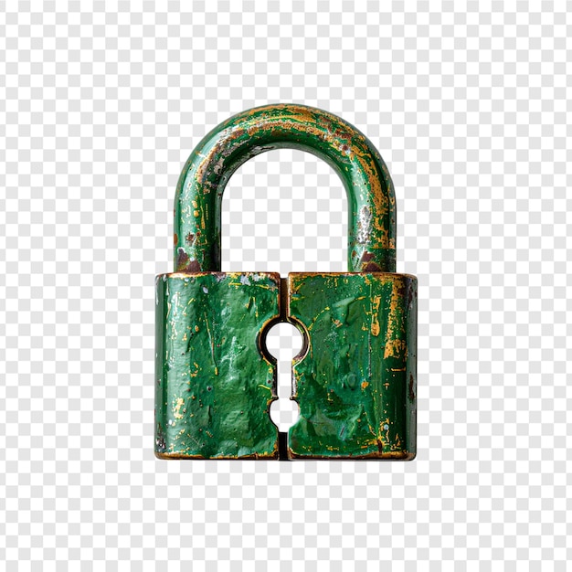 PSD lock isolated on transparent background