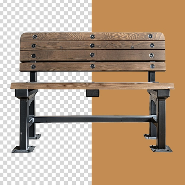 Locker room bench isolated on transparent background