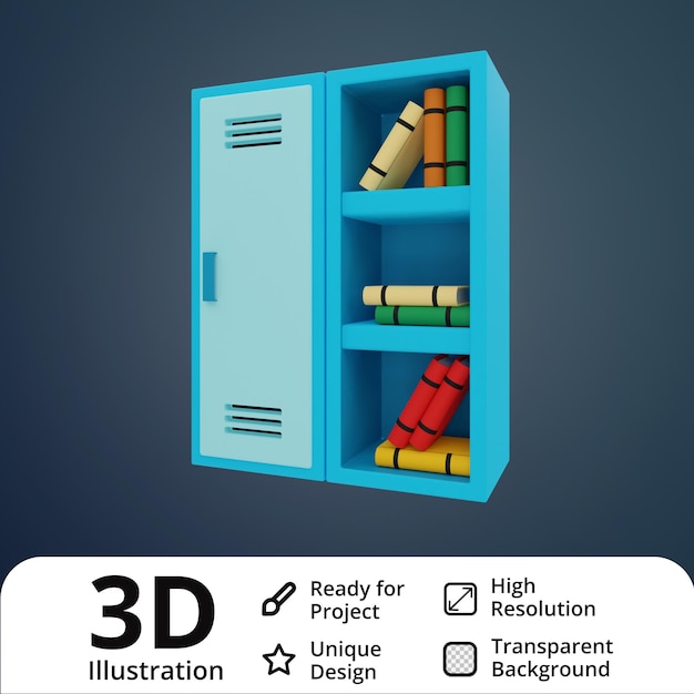 Lockers 3D Illustration