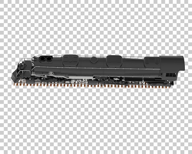 Locomotive on transparent background 3d rendering illustration