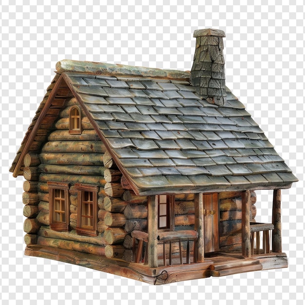 Log Cabin isolate on transparency background