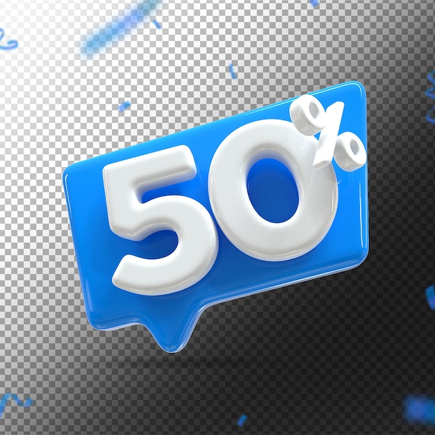 logo 3d 50 off for promotion