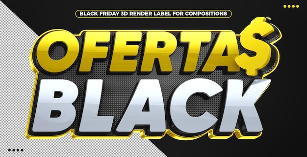 Logo 3d offers black yellow for makeup on black friday