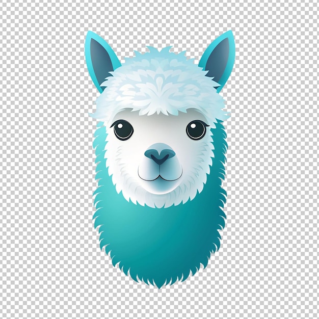 PSD logo alpaca alpaca icon alpaca head vector on transparent background