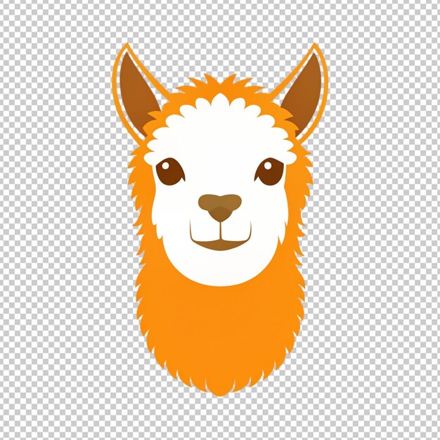 PSD logo alpaca alpaca icon alpaca head vector on transparent background