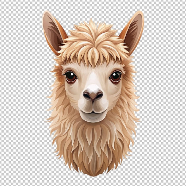 PSD logo alpaca alpaca icon alpaca head vector on transparent background