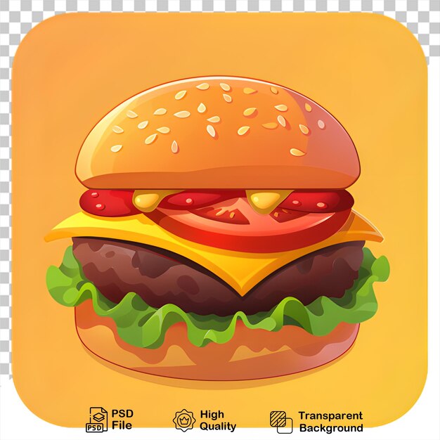 a logo burger template on transparent background