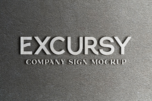 Logo on concrete wall mockup design