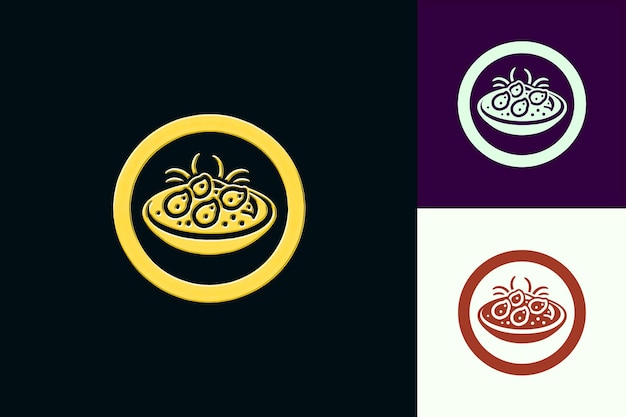 PSD a logo for a crab with a gold ring on it