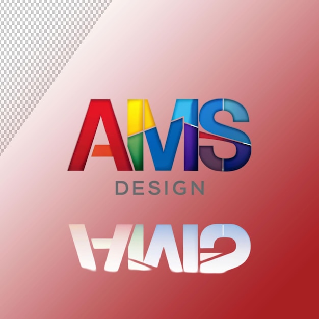 logo design consisting of letters a m s isolated on transparent background