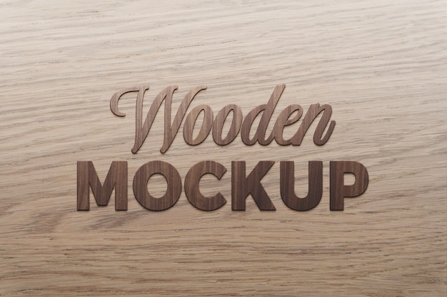 Logo effects wood texture