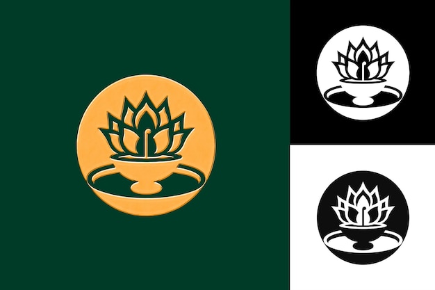 a logo for a lotus flower and a symbol of a lotus