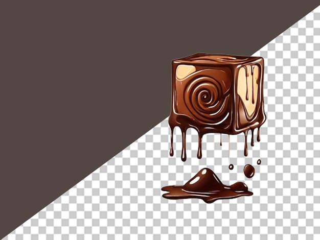 logo of melted chocolate cube