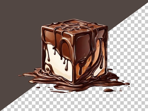 logo of melted chocolate cube