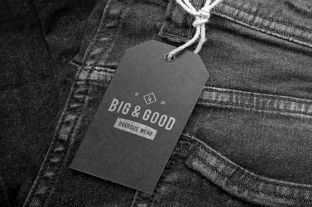 Logo Mockup Black Label Tag