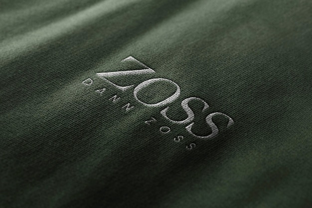 Logo Mockup Clothing Textured Embroidered