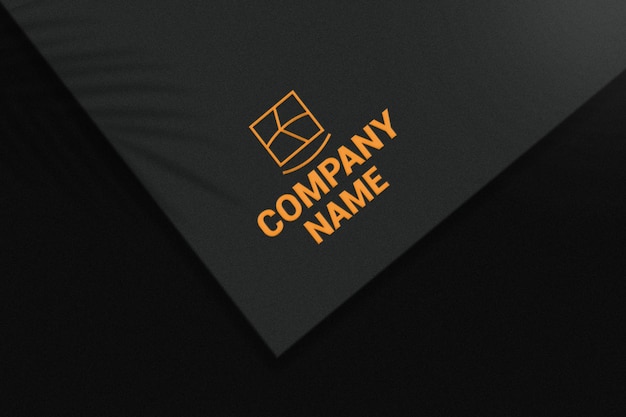 Logo Mockup Design With Golden Color