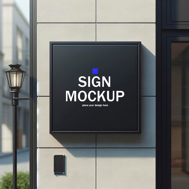 Logo Mockup Elegant Wall Sign