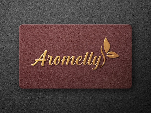 Logo Mockup Golden Foil Effect