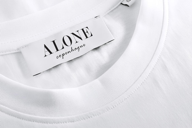 PSD logo mockup label sweatshirt white