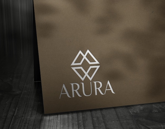 LOGO MOCKUP LUXURY CARD SILVER FOIL EFFECTS