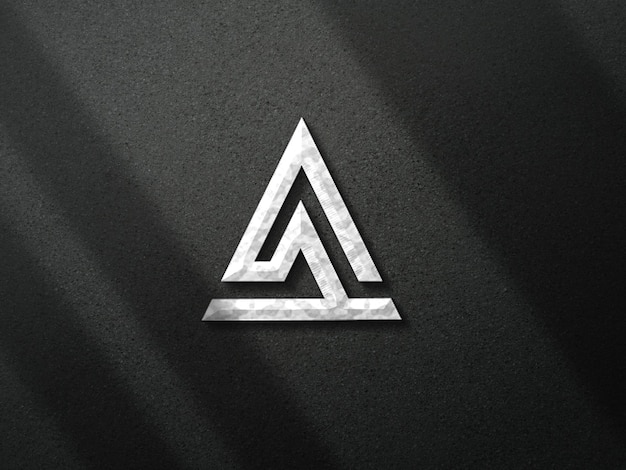 Logo Mockup Metallic Effect