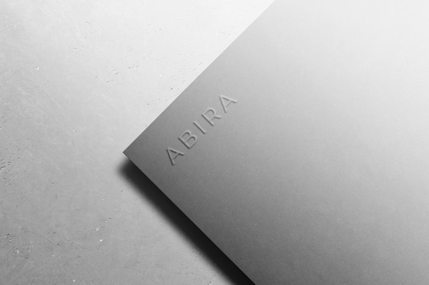 Logo Mockup Modern Grey Paper