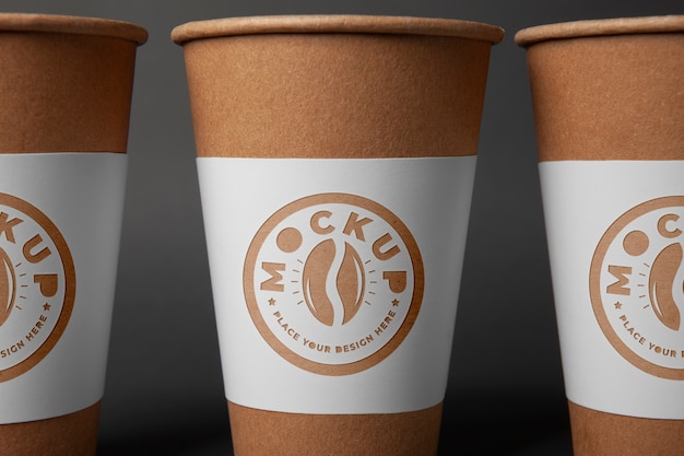 Logo mockup on paper cup