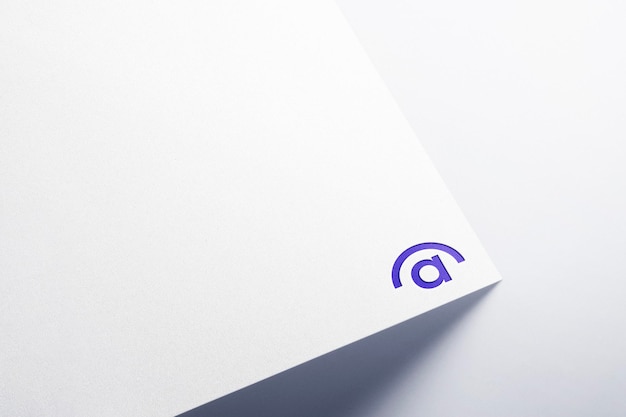 Logo Mockup Perspective Paper