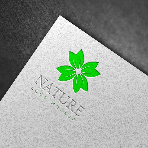 Logo Mockup template paper texture