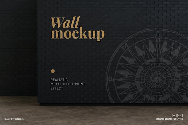 Logo mockup on textured brick wall