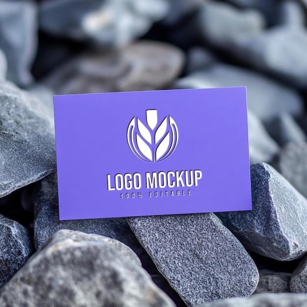 Logo mockup with business card