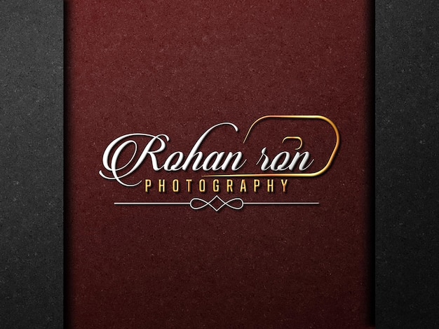 Logo mockup with luxury background